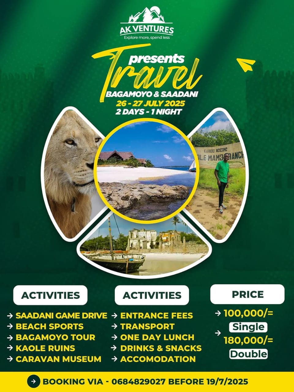 BAGAMOYO & SAADAI TOUR